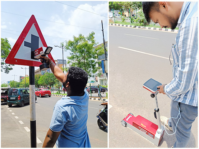 CRAPTS uses high performance Zehntner Retroreflectometer to monitor road marking & signages for 1400 kms at various locations in Odisha